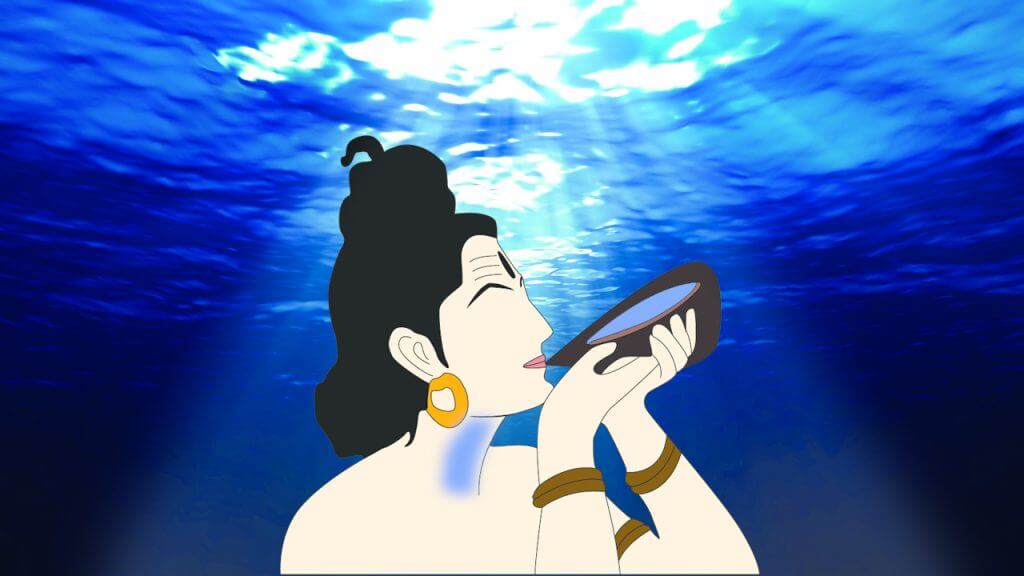 lord SHiva drinking Halahal